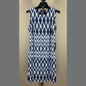 NEW Tommy Hilfiger Dress Womens 4 blue sheath colorful classic